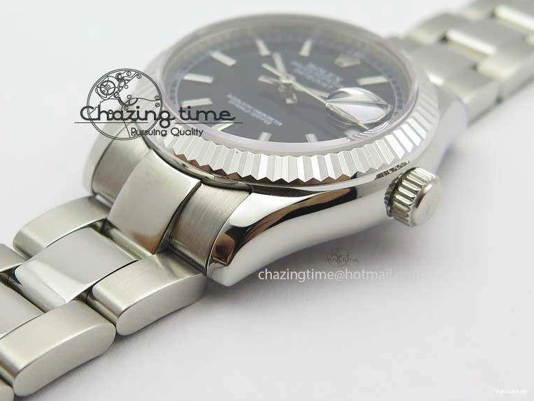 Best A2824 SS Dial SS BP-Maker 31mm DateJust Black V2 On Edition Bracelet 1008